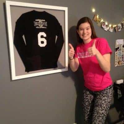 framed volleyball jersey