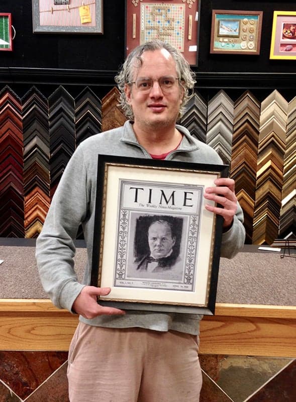 framed time magazine